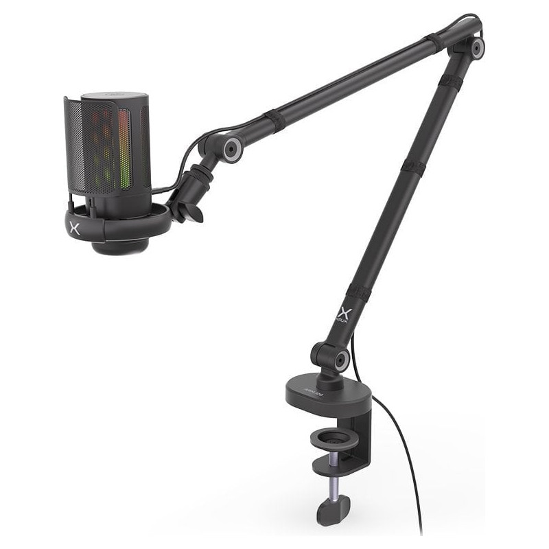 microfono krux edis 1000 usb con braccio e filtro pop nero [krxc011]