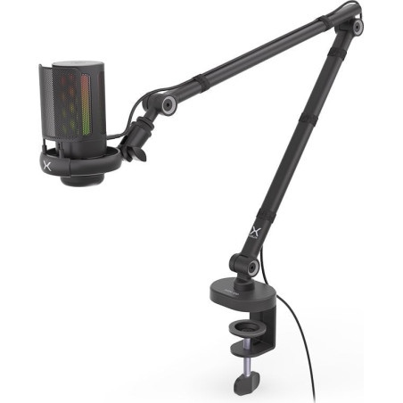 microfono krux edis 1000 usb con braccio e filtro pop nero [krxc011]