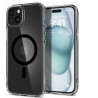 custodia spigen ultra hybrid per iphone 15 transparente/nero [8809896751247-acs06803]