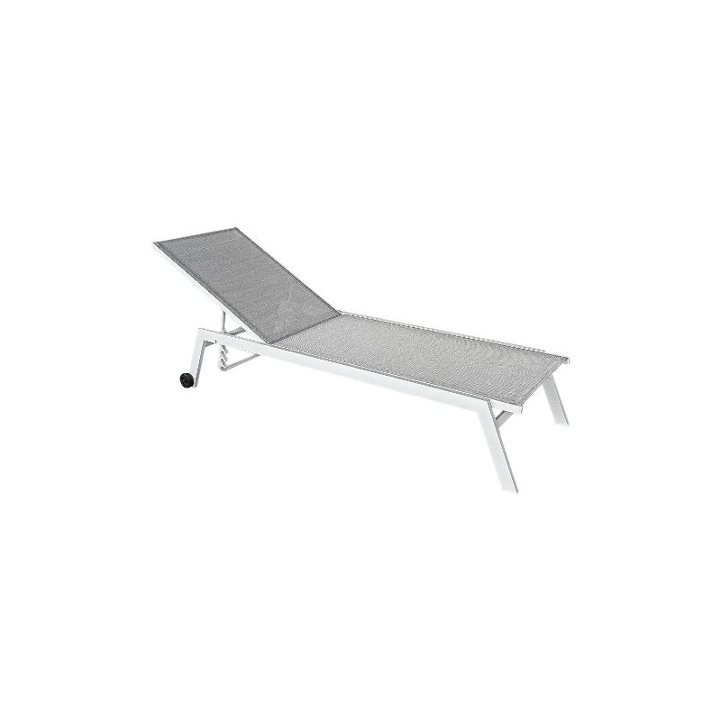 lettino prendisole amicasa ls tl 802 haiti bianco opaco/grigio chiaro