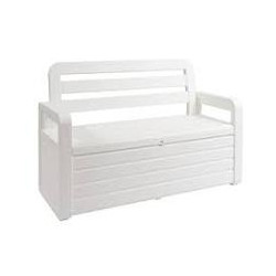 panchina toomax 599 e box da giardino bianco