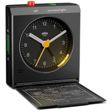 sveglia braun bc 05 b quartz pieghevole nero [67704]