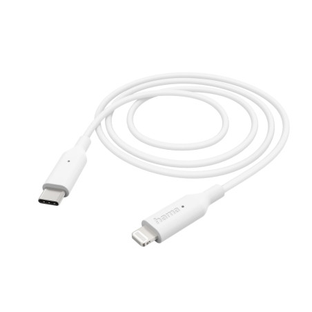 cavo di ricarica hama lightning usb-c 1m bianco [201598]