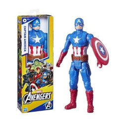 marvel avengers titan hero capitan america 30cm blu/rosso/bianco