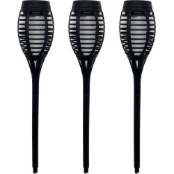torcia solare da giardino koopman cx2100520 nero 3pz
