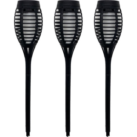 torcia solare da giardino koopman cx2100520 nero 3pz