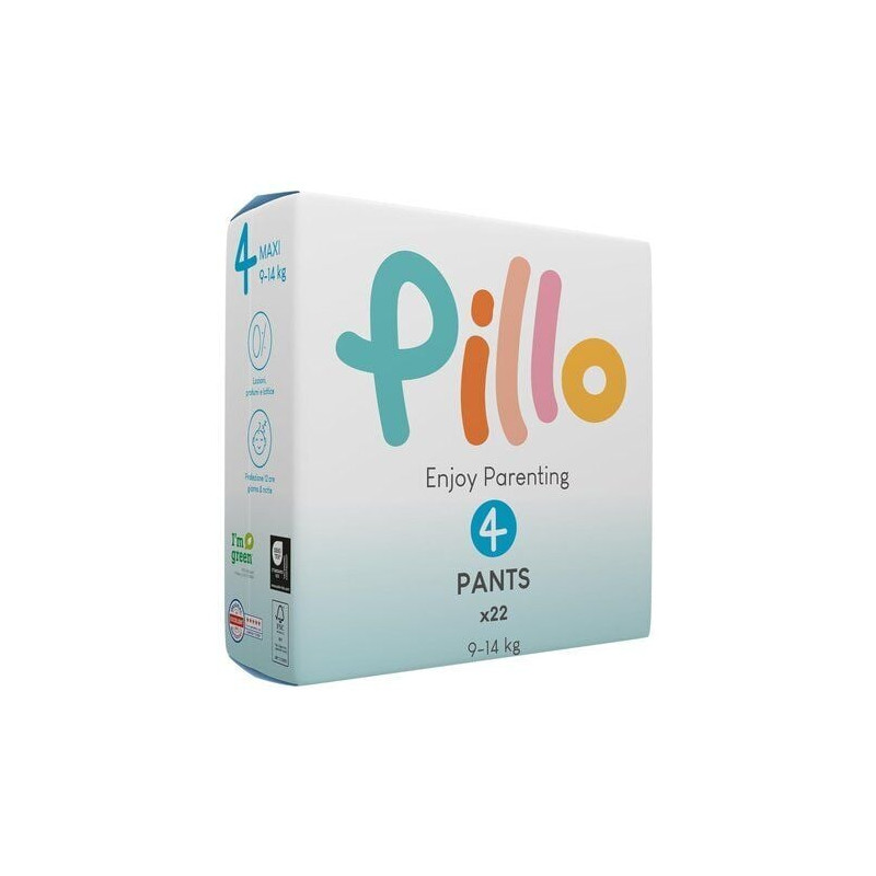 pannolini pillo mutandina taglia 4 maxi 9-14kg 22pz