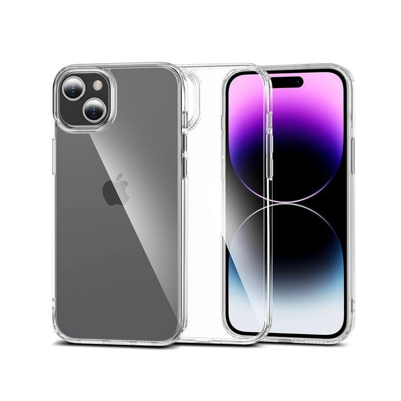 custodia tech-protect flexair hybrid per iphone 15 transparente