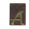 Lettera civica ottone bronzato mm 60x80 lettera a