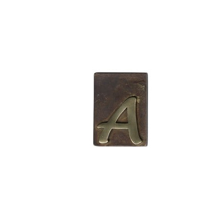 Lettera civica ottone bronzato mm 60x80 lettera b