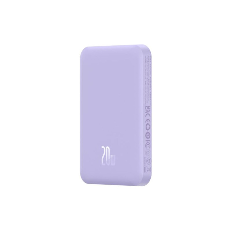 powerbank magnetic mini baseus 5000mah + cavo usb-c viola [p10022107513-00]