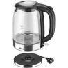 bollitore elettrico amica in vetro 1.7l kd2050 nero/argento/trasparente