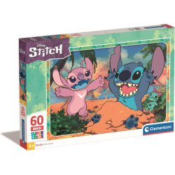 puzzle clementoni maxi supercolor disney stitch 62x42cm multicolore