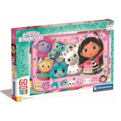 puzzle clementoni maxi supercolor gabby's dollhouse 62x42cm multicolore