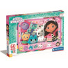 puzzle clementoni maxi supercolor gabby's dollhouse 62x42cm multicolore