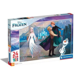 puzzle clementoni maxi supercolor disney frozen 62x42cm multicolore