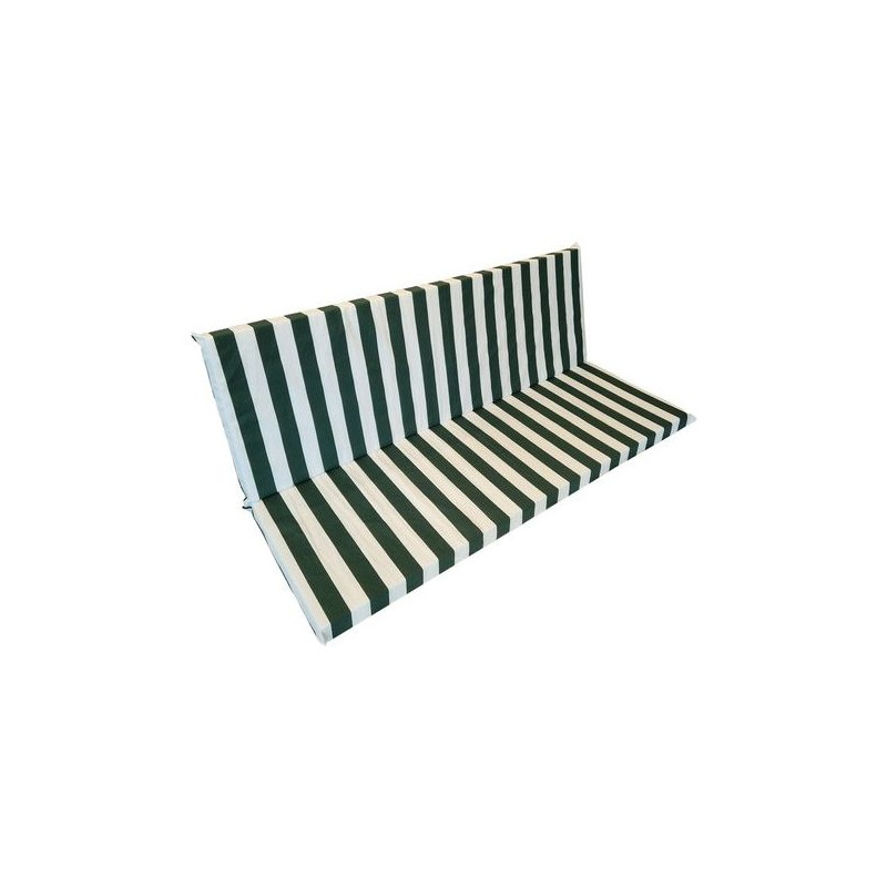 set cuscini olibo dondolo a 3 posti 170x50x6cm riga verde