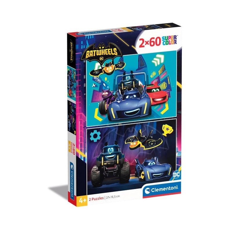 puzzle clementoni supercolor batwheels 270x190mm multicolore 60pz