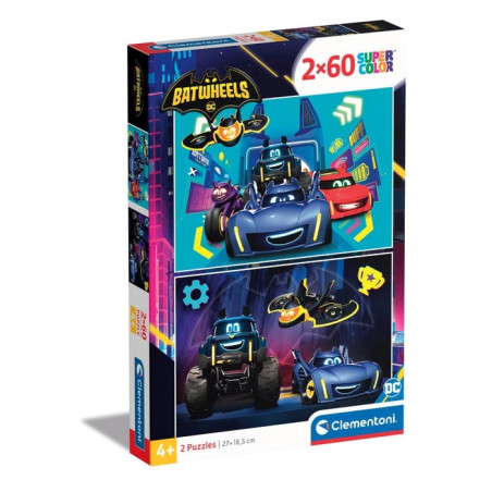 puzzle clementoni supercolor batwheels 270x190mm multicolore 60pz