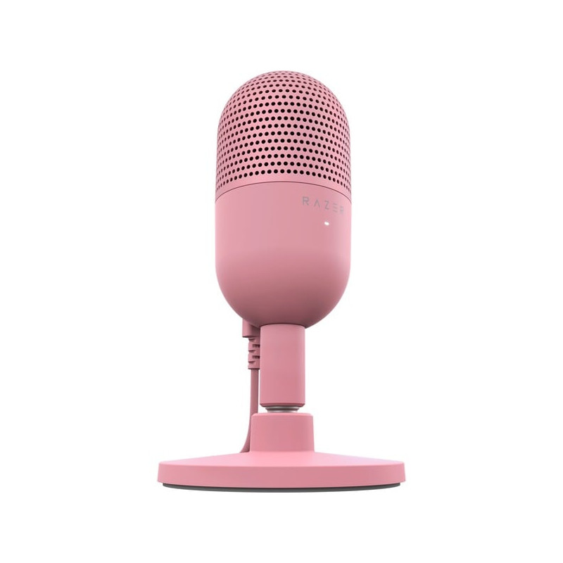 microfono razer seiren v3 mini cablato 20khz rosa/quarzo [rz19-05050200-r3m1]