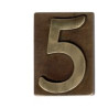 Numero civico ottone bronzato mm 60x80 numero 9