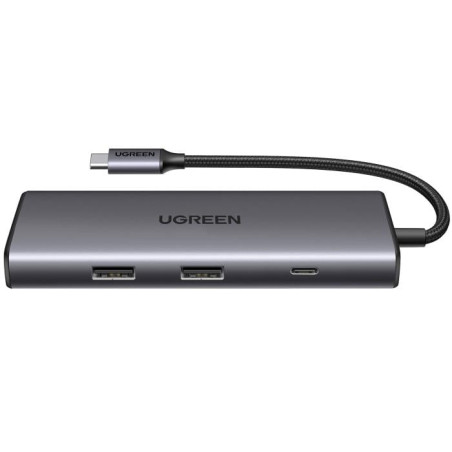 hub usb ugreen cm498 multifunzione usb-c 9in1 argento [15600]