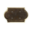 Placca portanumeri ottone bonzato mm 250x120