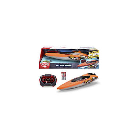 modellino dickie rc sea hawk barca telecomandata 2.4ghz 1/16 arancione