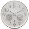 orologio da parete mebus radiocontrollato bianco/argento [12989]