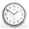 orologio da parete mebus radiocontrollato bianco/argento [19809]