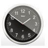 orologio da parete mebus radiocontrollato nero/argento [19812]