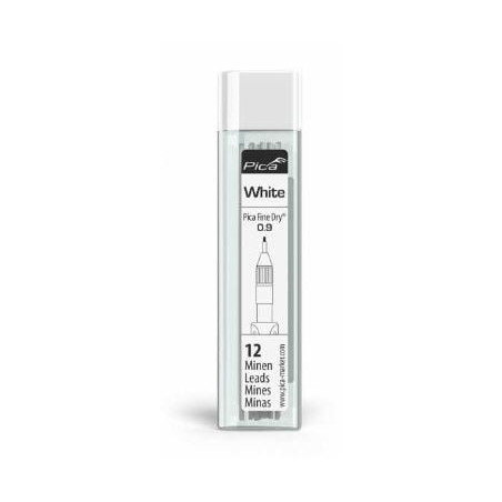 mine di ricambio pica-marker fine dry 0.9mm bianco 12pz [7032]