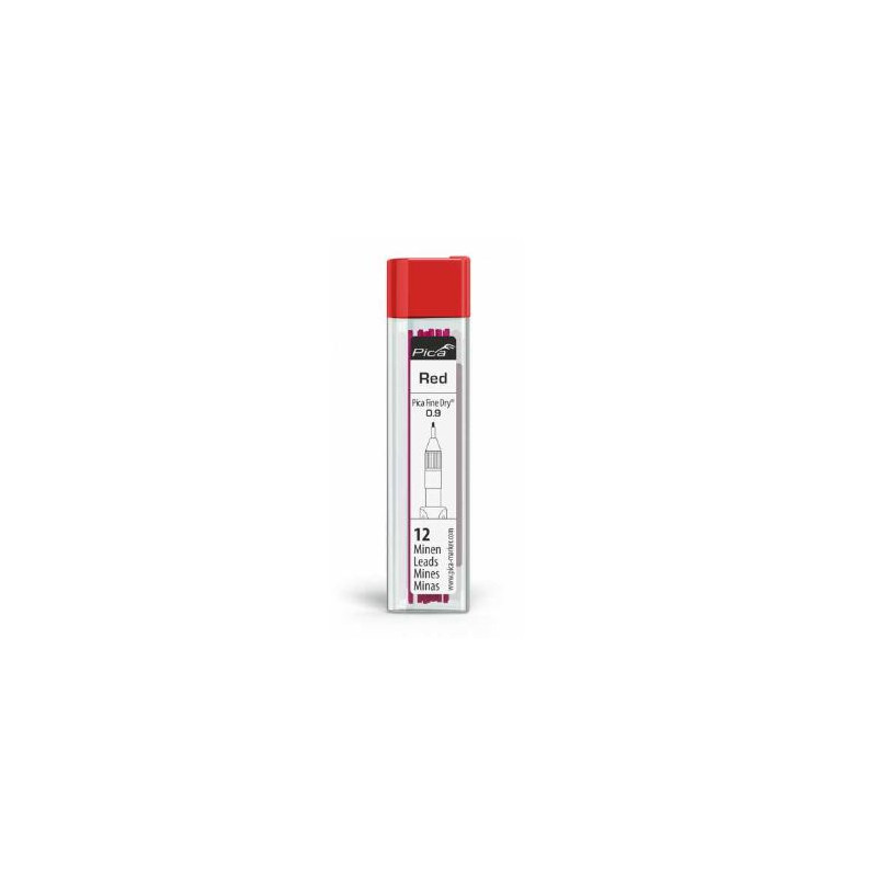 mine di ricambio pica-marker fine dry 0.9mm rosso [7031]