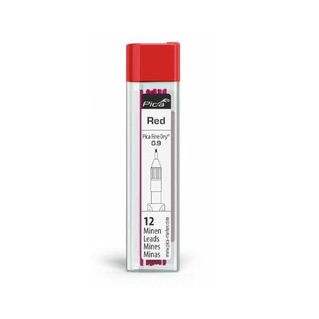 mine di ricambio pica-marker fine dry 0.9mm rosso [7031]