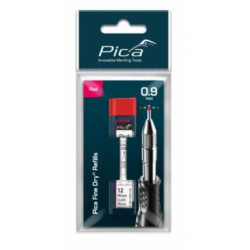 mine di ricambio pica-marker fine dry sb 0.9mm rosso 12pz [7031/sb]