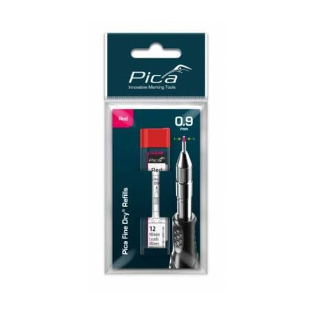 mine di ricambio pica-marker fine dry sb 0.9mm rosso 12pz [7031/sb]