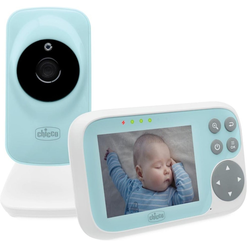 video baby monitor chicco start display a colori 3.2'' bianco/azzurro