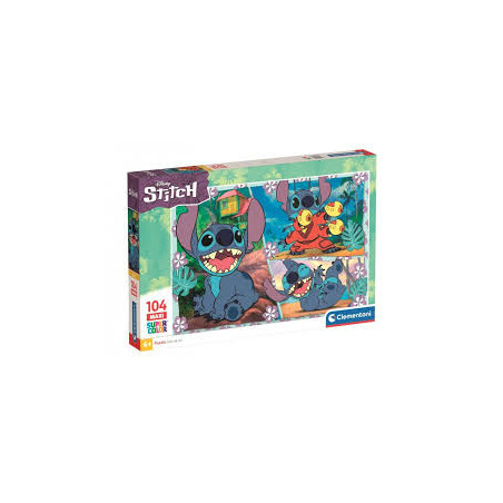 puzzle clementoni-23776 disney stitch 48.5x33.5cm multicolore