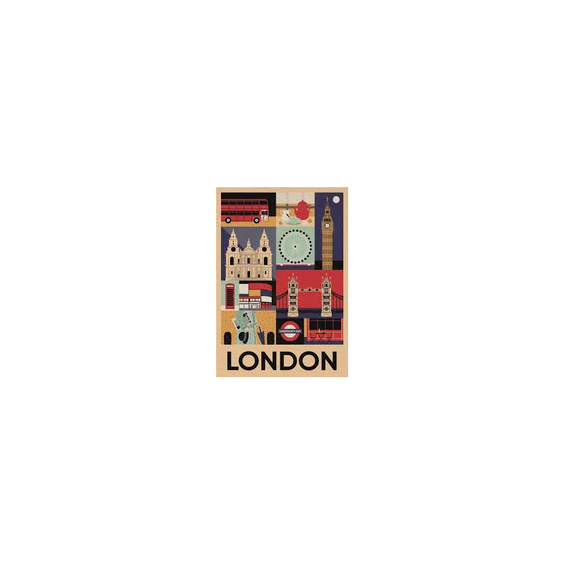 puzzle clementoni style in the city-londra 70x50cm 100pz multicolore