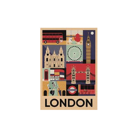 puzzle clementoni style in the city-londra 70x50cm 100pz multicolore