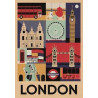 puzzle clementoni style in the city-londra 70x50cm 100pz multicolore