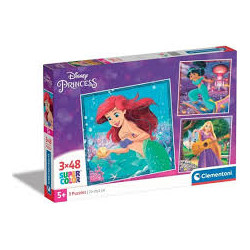 set 3 puzzle clementoni principesse 26.8x18.3cm 99pz multicolore