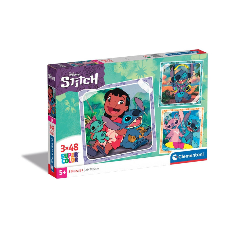 puzzle clementoni disney stitch supercolor multicolore 48pz