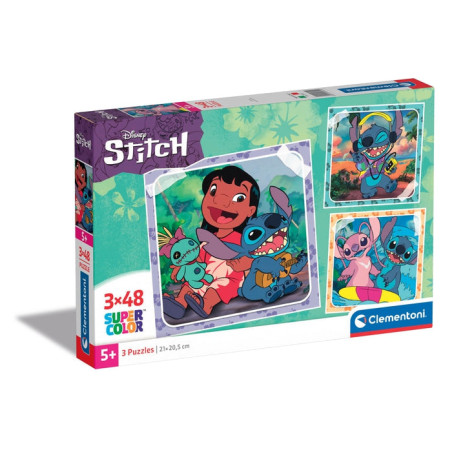 puzzle clementoni disney stitch supercolor multicolore 48pz