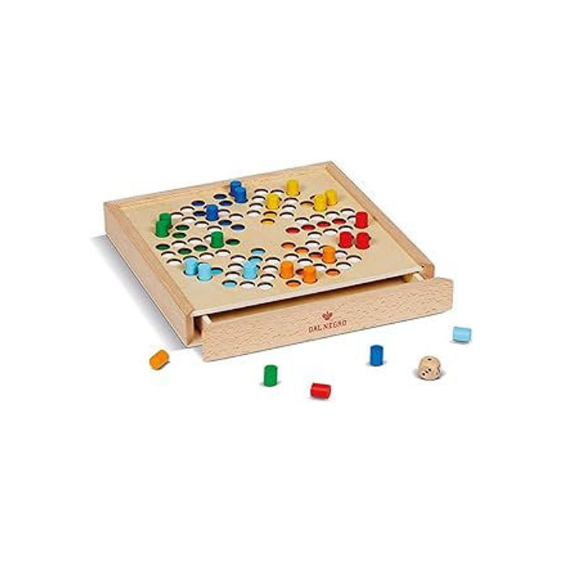 gioco di societa dal negro ludo x6 255x35x255mm multicolore