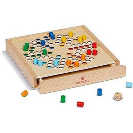 gioco di societa dal negro ludo x6 255x35x255mm multicolore