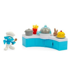 giochi preziosi cucina puffo chef con personaggio multicolore