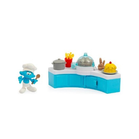 giochi preziosi cucina puffo chef con personaggio multicolore