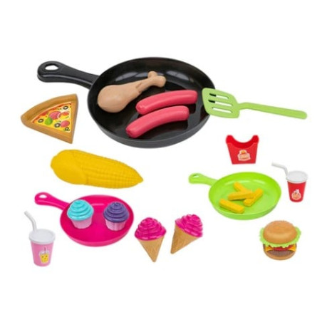 globo playset cucina wtoy padella con accessori chef italia muticolore