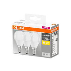 set lampadine led osram smerigliata classic e14 40w bianco caldo